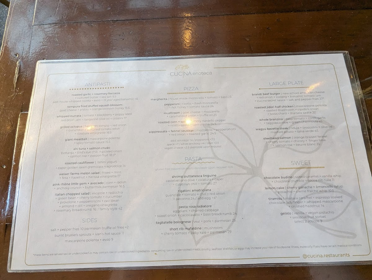 Menu Cucina Enoteca Newport Beach-1